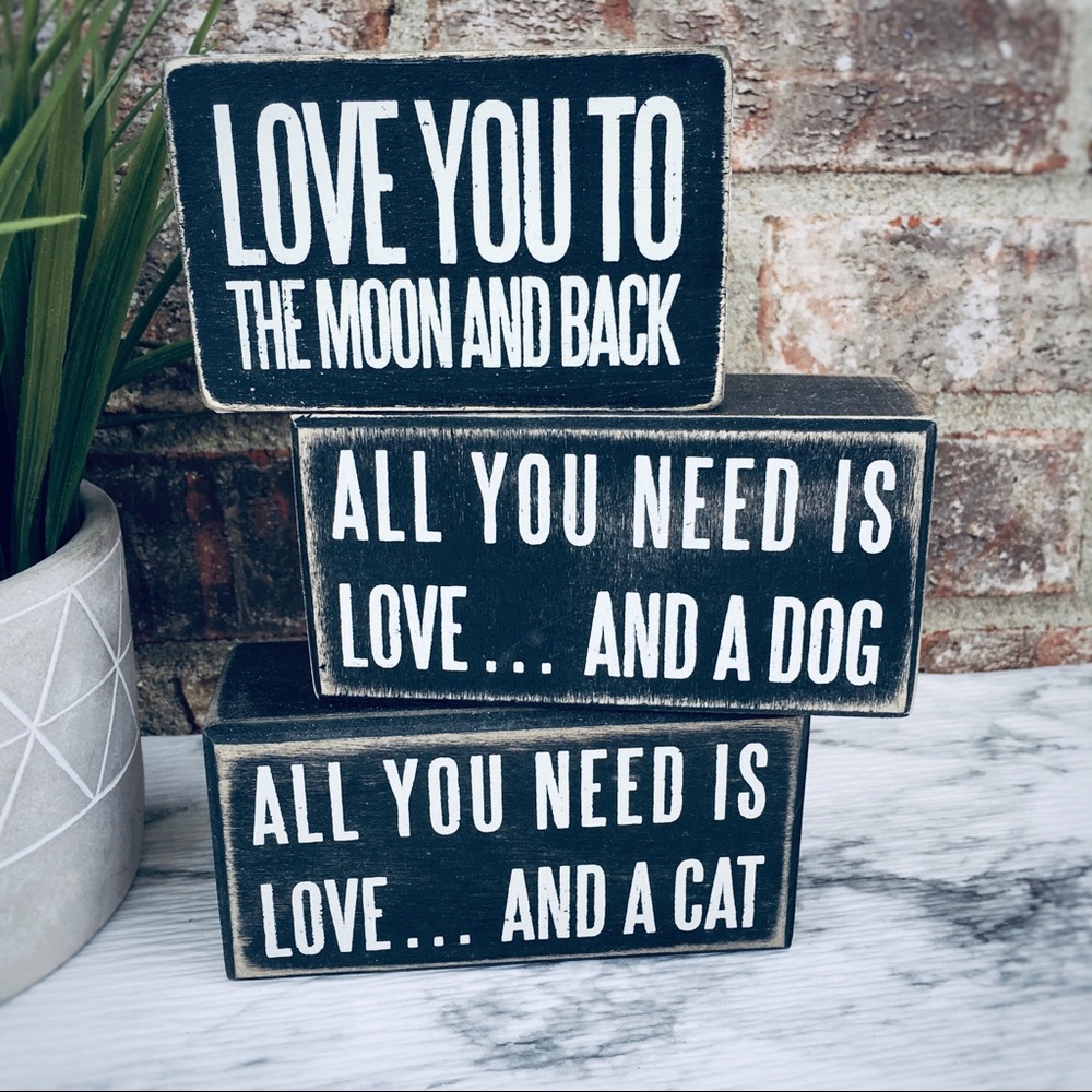 All You Need Is Love Wooden Box Signs